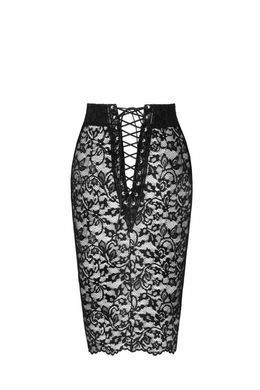 Спідниця Noir Handmade F302 Ambivalence, S, black, мереживо, довжина за коліна, шнурівка ззаду SX0249 фото