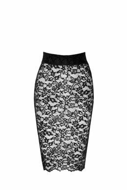 Спідниця Noir Handmade F302 Ambivalence, S, black, мереживо, довжина за коліна, шнурівка ззаду SX0249 фото