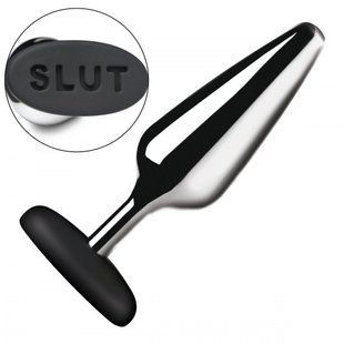 Анальна пробка Master Series Butt Slut Metal & Silicone Butt Plug - Silver SX2225 фото