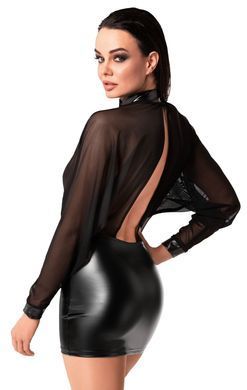 Сукня Noir Handmade F348 Powerwetlook and tulle dress - 3XL SX2094 фото