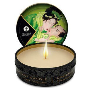 Масажна свічка Shunga Mini Massage Candle &ndash; Exotic Green Tea (30 мл) з афродизіаками SO2521 фото