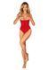 Боді з доступом Obsessive Ingridia crotchless teddy M/L, червоне, відкриті груди SO9026 фото 6
