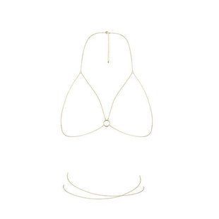 Ланцюжок портупея Bijoux Indiscrets Magnifique Bra Chain - Gold, прикраса на тіло SO2656 фото
