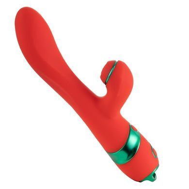 Вібратор-кролик з флогером LOCKINK SEVANDA Whip Vibrating Massage Wand - Red & Green SX0903 фото
