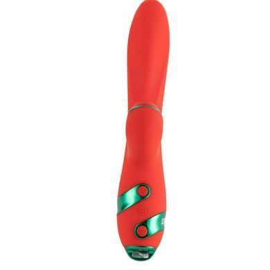 Вібратор-кролик з флогером LOCKINK SEVANDA Whip Vibrating Massage Wand - Red & Green SX0903 фото