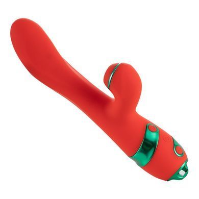 Вібратор-кролик з флогером LOCKINK SEVANDA Whip Vibrating Massage Wand - Red & Green SX0903 фото