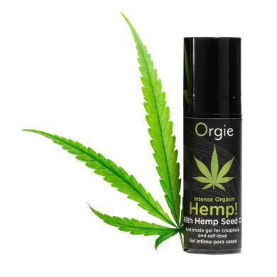 Збуджувальний гель для пар Orgie Hemp! Intense Orgasm, 15 мл, тепло-холод, ефект сильної вібрації SX1503 фото