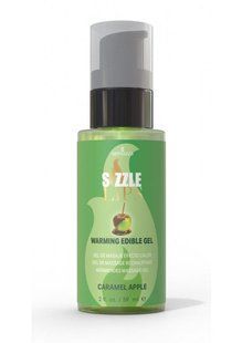 Зігрівальний масажний гель Sensuva Sizzle Lips Caramel Apple (59 мл), без цукру, їстівний SO9827 фото