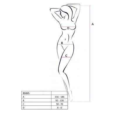 Сексуальний бодістокінг Passion BS065 One Size, Red, комбінезон, велика сітка PBS065R фото