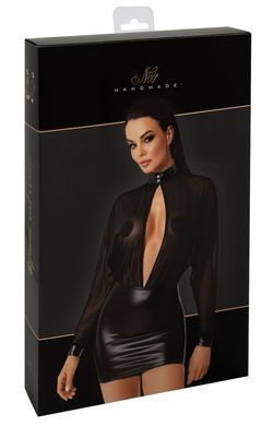 Сукня Noir Handmade F348 Powerwetlook and tulle dress - XL SX2092 фото