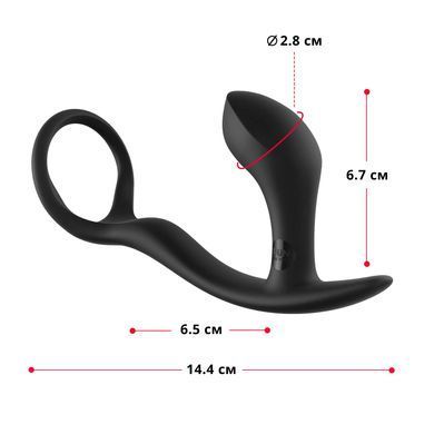 Анальна пробка з ерекційним кільцем Fun Factory BOOTIE RING slate SX0972 фото
