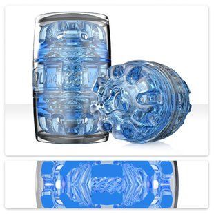 Мастурбатор Fleshlight Quickshot Turbo Blue Ice, компактний, чудово для пар і мінету SX0678 фото