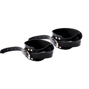 Чоловічі шкіряні наручники Art of Sex - Man Handcuffs Speedway L-2XL, колір чорний SO9999 фото