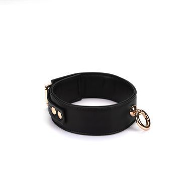 Нашийник з повідцем Liebe Seele Black Organosilicon Collar with Leash, екошкіра SO9484 фото