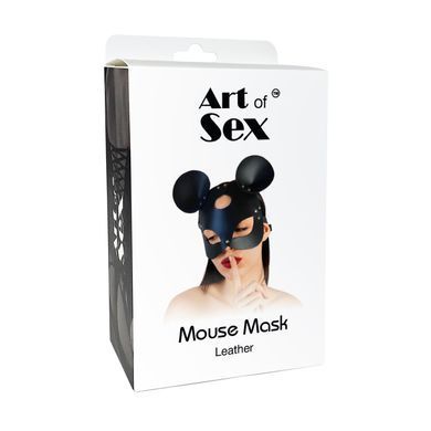 Шкіряна маска мишки Art of Sex - Mouse Mask, колір Білий SO9651 фото