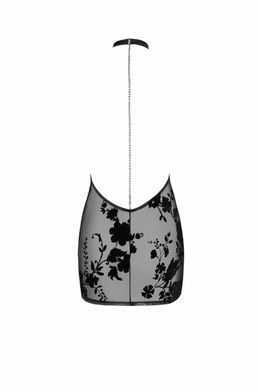 Сукня Noir Handmade F313 Mythos, XXL, black, прозора, міні, відкрита спина, декор зі стразів SX0319 фото