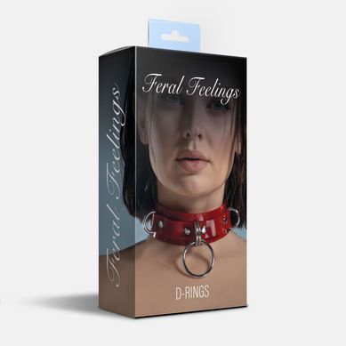 Нашийник для фіксації Feral Feelings - D-Rings Red SO9285 фото