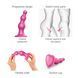 Насадка для страпона Strap-On-Me Dildo Plug Beads Framboise Metallic L SO8986 фото 3