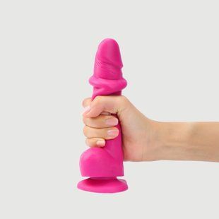 Реалістичний фалоімітатор Strap-On-Me Sliding Skin Realistic Dildo Fuchsia L, ефект рухливої шкіри SO6257 фото