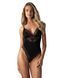Тедді Obsessive Lobellis teddy, XL/2XL, чорне, ліф з м&rsquo;якою чашкою, відкрита спина, низ-стрінги SX1016 фото 1