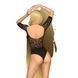 Боді Penthouse All The Way XL Black, відкрита спинка, рукави, низ у вигляді високих трусиків танга SO6432 фото 2