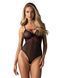 Боді Obsessive Novenes teddy, XL/2XL, прозоре, чашки на кісточках, декор у вигляді стрічок SX0612 фото 1