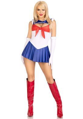 Еротичний костюм Сейлор Мун Leg Avenue Sexy Sailor S, сукня, рукавички, бант SO9196 фото