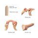 Реалістичний фалоімітатор Strap-On-Me Sliding Skin Realistic Dildo Vanille XL, ефект рухливої шкіри SO6262 фото 3