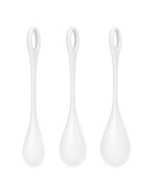 Набір йоні намистин Satisfyer Yoni Power 1 White, діаметр 2-2,5-3см, вага 22-46-74гр SO6735 фото
