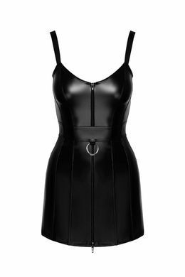 Сукня Noir Handmade F320 Starlet, S, під латекс, міні, блискавка по всій довжині, кільце на поясі SX0351 фото
