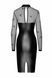 Сукня Noir Handmade F310 Sublime, XXL, black, міді, мокрий ефект, верх &mdash; сітка, довгий рукав SX0301 фото 5
