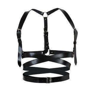 Шкіряна портупея Art of Sex - Melani Leather harness, Чорна XS-M SO8298 фото