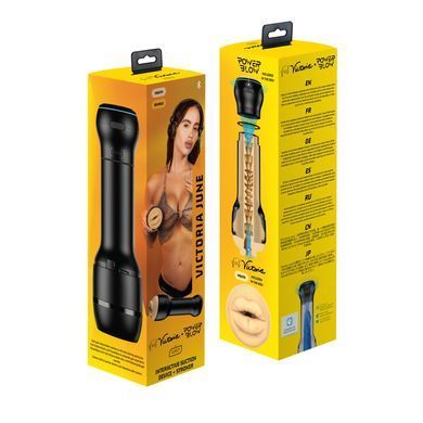 Мастурбатор-ротик Kiiroo FeelVictoria Mouth зі всмоктувальною інтерактивною насадкою PowerBlow Combo SO9360 фото