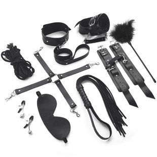 Набір BDSM Art of Sex &ndash; Set Leather, 10 предметів, чорний, натуральна шкіра SO7138 фото