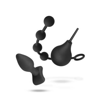 Набір новачка для анальної стимуляції Nexus ANAL BEGINNER KIT, спринцівка, анальне намисто і пробка SO6641 фото