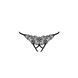 Трусики мереживні з доступом Passion Exclusive VIOLANTE THONG L/XL, black PS24301 фото 5