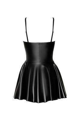 Сукня Noir Handmade F308 Dreamer, M, міні, під латекс, відкриті плечі, спідниця кльош, блискавка спереду SX0286 фото