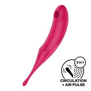 Вібратор для клітора з вакуумною стимуляцією Satisfyer Twirling Pro Red SO7802 фото