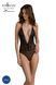 Боді Passion DROSERA BODY black, XXL/XXXL, високі вирізи, верх на зав&rsquo;язках SX0472 фото 1
