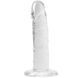 Прозорий фалоімітатор і насадка для страпона Alive Jelly Dildo Speedy, ТПЕ, довжина 17,8 см SO3979 фото 1