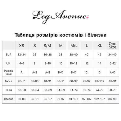 Тедді Leg Avenue Thong teddy with strappy back, One Size, чорне, еластичне мереживо, низ &mdash; стрінги SX1081 фото