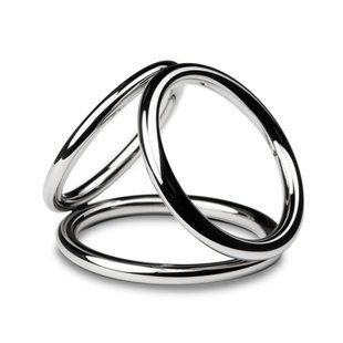 Потрійне ерекційне кільце Sinner Gear Unbendable &ndash; Triad Chamber Metal Cock and Ball Ring &ndash; Large SO4617 фото