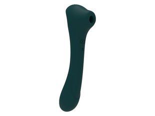 Вібратор та вакуумний кліторальний стимулятор 2-в-1 Alive Quiver Teal оновлена ​​модель SO6018 фото