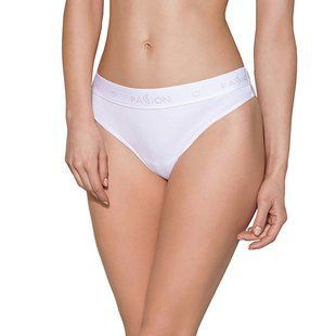 Трусики-бразиліана з бавовни Passion PS005 PANTIES S, white SO4225 фото