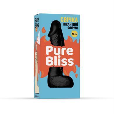 Свічка у вигляді члена Pure Bliss MINI Black 15 см SX1643 фото