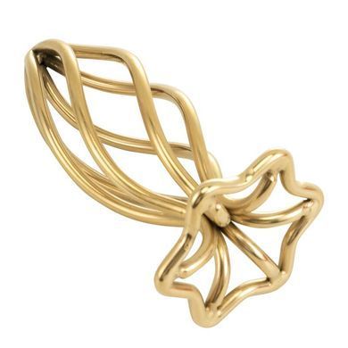 Анальна пробка LOCKINK SEVANDA Hollow Spiral Golden Metal Anal Plug - M size SX0883 фото