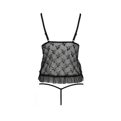 Боді монокіні з відкритими грудьми Passion JUSTINA BODY S/M, black EL15402 фото