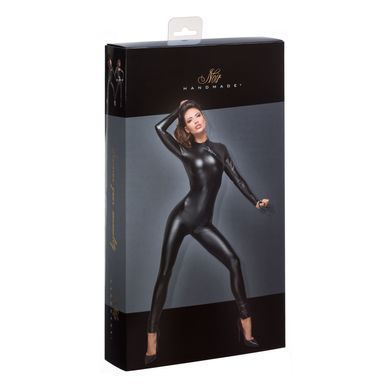 Комбінезон Noir Handmade F162 Powerwetlook overall with leash and two-way zipper, XL, мокрий ефект SX0044 фото