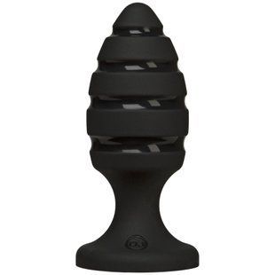 Анальний плаг зі спіральним каналом Doc Johnson Platinum Premium Silicone &mdash; The Blast &mdash; Black SO4922 фото