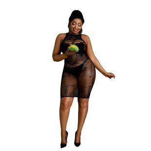 Сукня-бодістокінг Moonlight Plus Model 06 XL-XXXL Black SO8197 фото